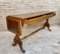 Mid-20th Century Winged Console Table in Walnut with Claw Feet in Bronze with Two Drawers and Wheels, Image 12