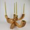 Candelabro a sette braccia vintage in legno di Jonas Grundell, anni '80, Immagine 2