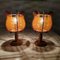 Mid-Century French Wood Straw Wooden Table Lamps, 1960s, Set of 2 4