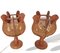 Französische Mid-Century Tischlampen aus Holz mit Strohgeflecht, 1960er, 2er Set 2