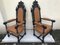 Antique Renaissance 19th Century Throne Chairs, Set of 2 1