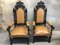 Antique Renaissance 19th Century Throne Chairs, Set of 2, Image 2