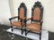 Antique Renaissance 19th Century Throne Chairs, Set of 2 3