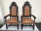 Antique Renaissance 19th Century Throne Chairs, Set of 2 18