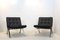 Leather and Stainless Steel Lounge Chairs by Hans Eichenberger for Girsberger, Set of 2 9