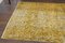 Small Turkish Handmade Wool Oushak Area Rug in Yellow Floral Pattern 5