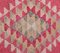 Alfombra de pasillo Oushak turca hecha a mano en rosa, Imagen 6