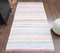 Turkish Handmade Soft Pastel Colored Wool Kilim Rug with Striped Pattern, Image 1