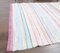 Turkish Handmade Soft Pastel Colored Wool Kilim Rug with Striped Pattern 6