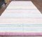 Turkish Handmade Soft Pastel Colored Wool Kilim Rug with Striped Pattern 2