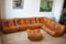 Pine Leather TOGO Living Room Set by Michel Ducaroy for Ligne Roset, 1979, Set of 5 1