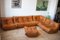 Pine Leather Togo Living Room by Michel Ducaroy for Ligne Roset, Set of 5 1