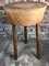 Oak Tripod Pedestal Side Table in the Style of Marolles 5
