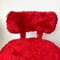 Red Synthetic Fur Chair, France, 1960s, Image 9