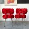 Sedia in pelliccia sintetica rossa, Francia, anni '60, Immagine 4