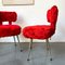 Roter Stuhl aus Kunstfell, Frankreich, 1960er 6