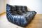 Black Leather 3-Seat Togo Sofa by Michel Ducaroy for Ligne Roset 2