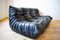 Black Leather 3-Seat Togo Sofa by Michel Ducaroy for Ligne Roset, Image 2
