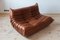 Vintage Leather Modular Sofa Set by Michel Ducaroy for Ligne Roset, 1970s, Set of 3 20