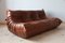 Vintage Leather Modular Sofa Set by Michel Ducaroy for Ligne Roset, 1970s, Set of 3, Image 15