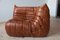 Vintage Leather Modular Sofa Set by Michel Ducaroy for Ligne Roset, 1970s, Set of 3 18