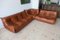 Vintage Leather Modular Sofa Set by Michel Ducaroy for Ligne Roset, 1970s, Set of 3, Image 25