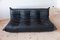 Black Leather 3-Seat Sofas, Corner Seat & Lounge Chair by Michel Ducaroy for Ligne Roset, Set of 3, Image 8