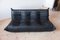 Black Leather 3-Seat Sofas, Corner Seat & Lounge Chair by Michel Ducaroy for Ligne Roset, Set of 3 7