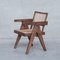 Chaise de Bureau Mid-Century en Jonc par Pierre Jeanneret 1