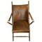 English Faux Bamboo and Brass Leather Folding Campaign Chair, 1920s 10
