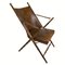 English Faux Bamboo and Brass Leather Folding Campaign Chair, 1920s 12
