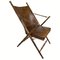 English Faux Bamboo and Brass Leather Folding Campaign Chair, 1920s 14