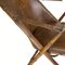 English Faux Bamboo and Brass Leather Folding Campaign Chair, 1920s 8
