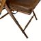 English Faux Bamboo and Brass Leather Folding Campaign Chair, 1920s 7
