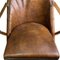 English Faux Bamboo and Brass Leather Folding Campaign Chair, 1920s 4