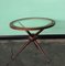 Sputnik Wood and Glass Round Coffee Table Set, Set of 2, Image 7