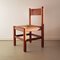 Brutalist Wood & Rush Dining Chairs, 1970s, Set of 4, Image 5