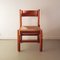 Brutalist Wood & Rush Dining Chairs, 1970s, Set of 4 4