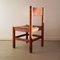 Brutalist Wood & Rush Dining Chairs, 1970s, Set of 4 7