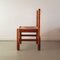 Brutalist Wood & Rush Dining Chairs, 1970s, Set of 4 6
