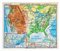 Vintage French Double Sided School Map, Usa, 1960s 8