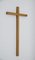 Grand Crucifix Minimaliste de Walnut & Brass, Allemagne, 1960s 3