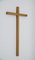 Large Minimalist German Crucifix from Walnut & Brass, 1960s 3