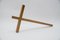 Large Minimalist German Crucifix from Walnut & Brass, 1960s, Image 4