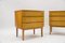 Mid-Century Modern Brass and Wood Nightstands, 1950s, Set of 2 9
