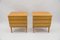 Mid-Century Modern Messing und Holz Nachttische, 1950er, 2er Set 3