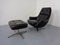 Sedia girevole regolabile in pelle di Gustav Thams, Danimarca, anni '60, Immagine 20