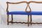 Spanish Walnut and Blue Dedar Upholstery Bench, Image 14