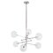 Polished Nickel 6 Arm Chandelier by Schwung, Image 1