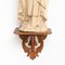 Figurine Vierge Traditionnelle en Plâtre dans un Autel en Bois, 1940s 6